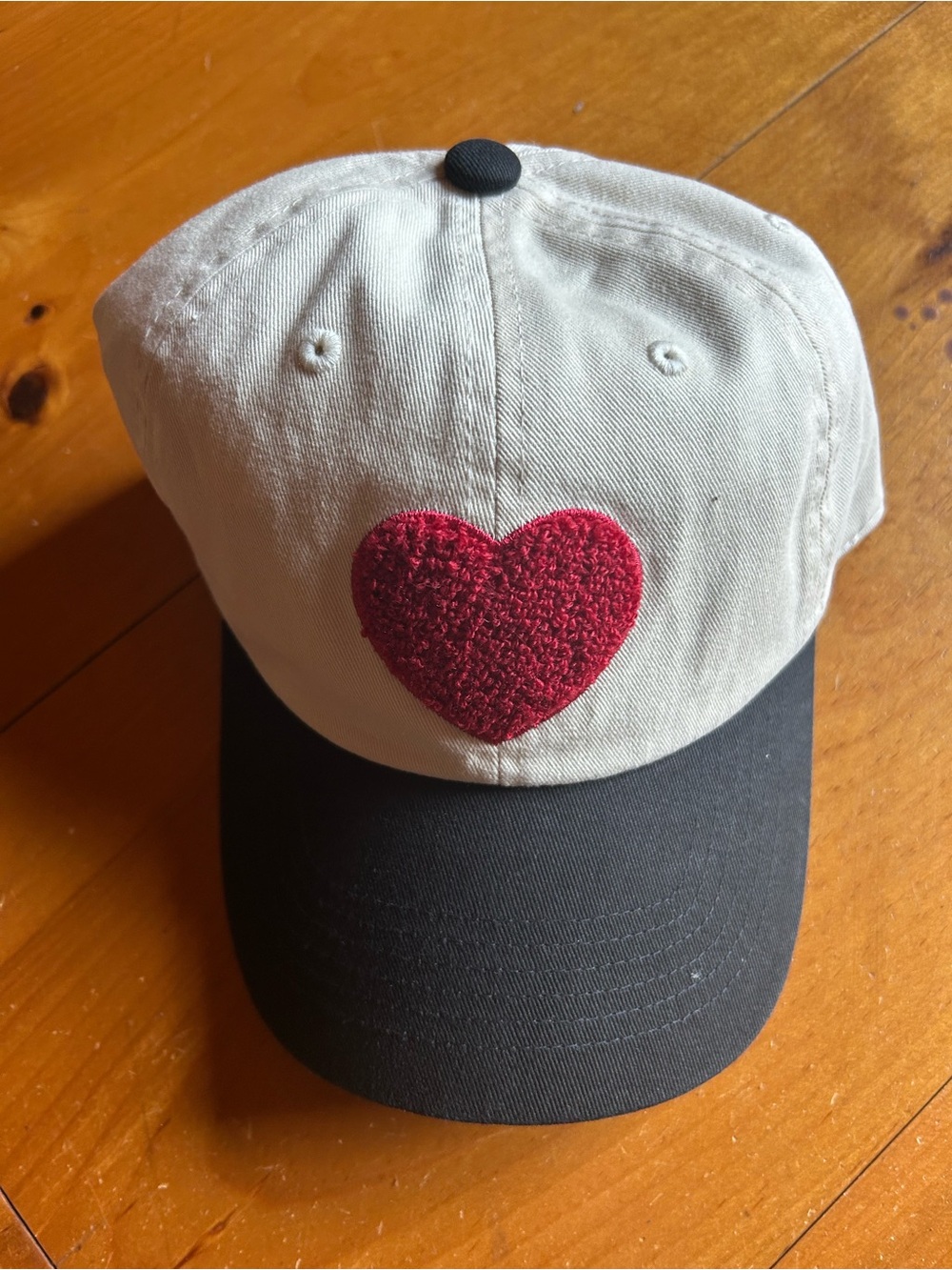 Baseball Cap with Red Heart ❤️ Patch